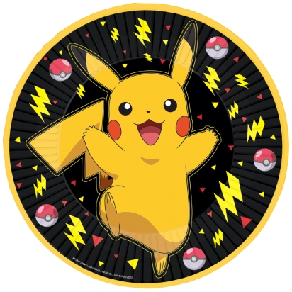8 Assiettes Pokémon 2024 Papier Rond 23