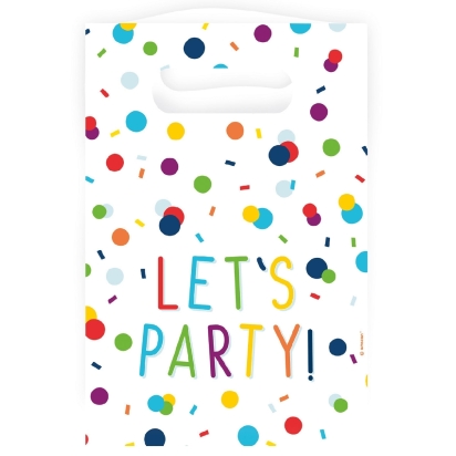 8 Sacs papier Confetti Birthday