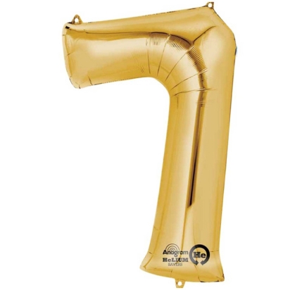 Ballon Foil Minishape Chiffre "7" Or A05