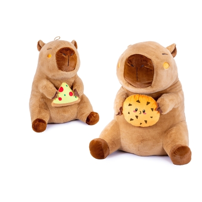 CAPYBARA 80cm AVEC COOKIE OU PIZZA