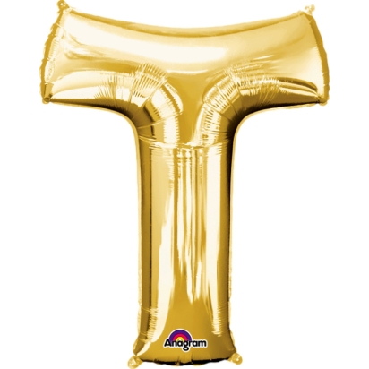 Ballon Foil Minishape Lettre "T" Or A05
