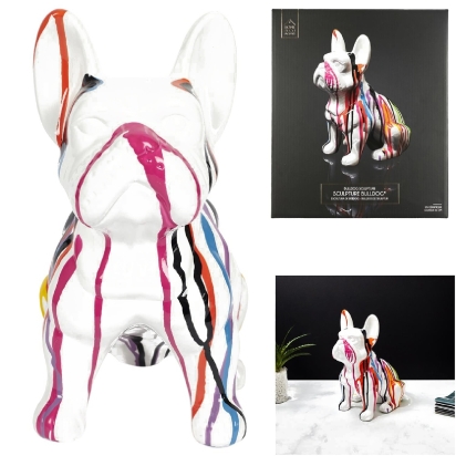 Sculpture Bulldog céramique 30 cm