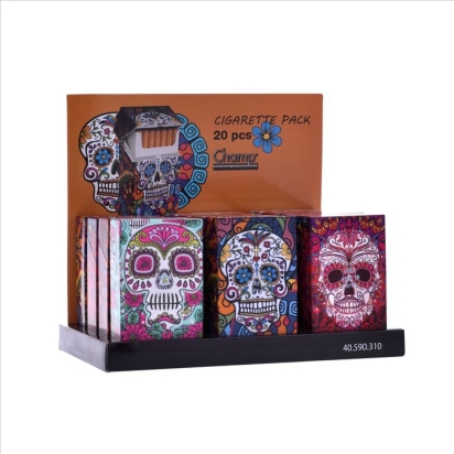 Boîte à cigarettes Tête de mort