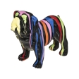 Statue chien plastique peint 25x13x19cm