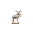 Déco renne bois fourrure 21cm