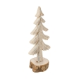 Sapin en bois sur bûche 26cm