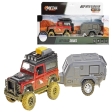 Jeep avec remorque à moteur à friction