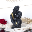 Scuplture couple black/golden 30x16cm