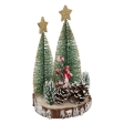 Déco sapin sur rondin 21cm