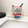 Mug ceramique "Papa est un super héros"