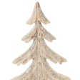 Sapin en bois sur bûche 26cm