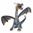 Dragon assis bleu/argent