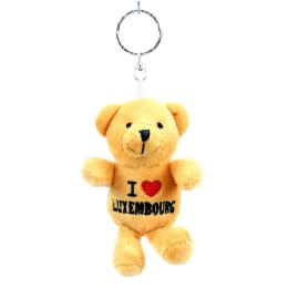 Porte-clés ours en peluche "I love Luxem