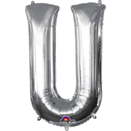 Ballon Foil MiniShape Lettre "U" argent