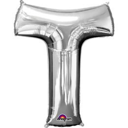 Ballon Foil Minishape Lettre "T" Argent