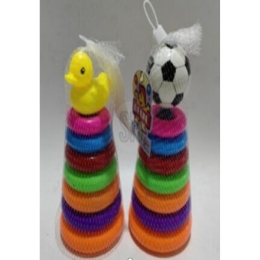 SET WITH 7 RINGS 23,5X12X12CM, 2ASS TOP,