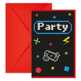 Gaming Party Invitations et enveloppes F