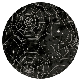 8 Assiettes Rondes Papier Spiderweb 23 C
