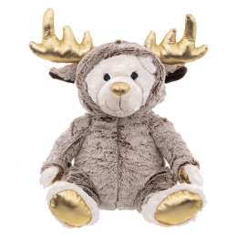 Peluche ours combi renne 28 cm