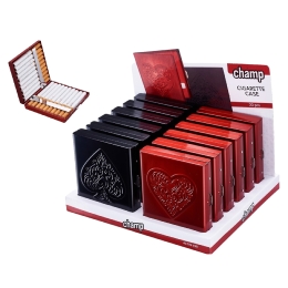 Etui 20 cigarettes métal coeur.